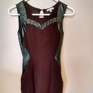 Charlotte Russe Brown and Leather Bodycon